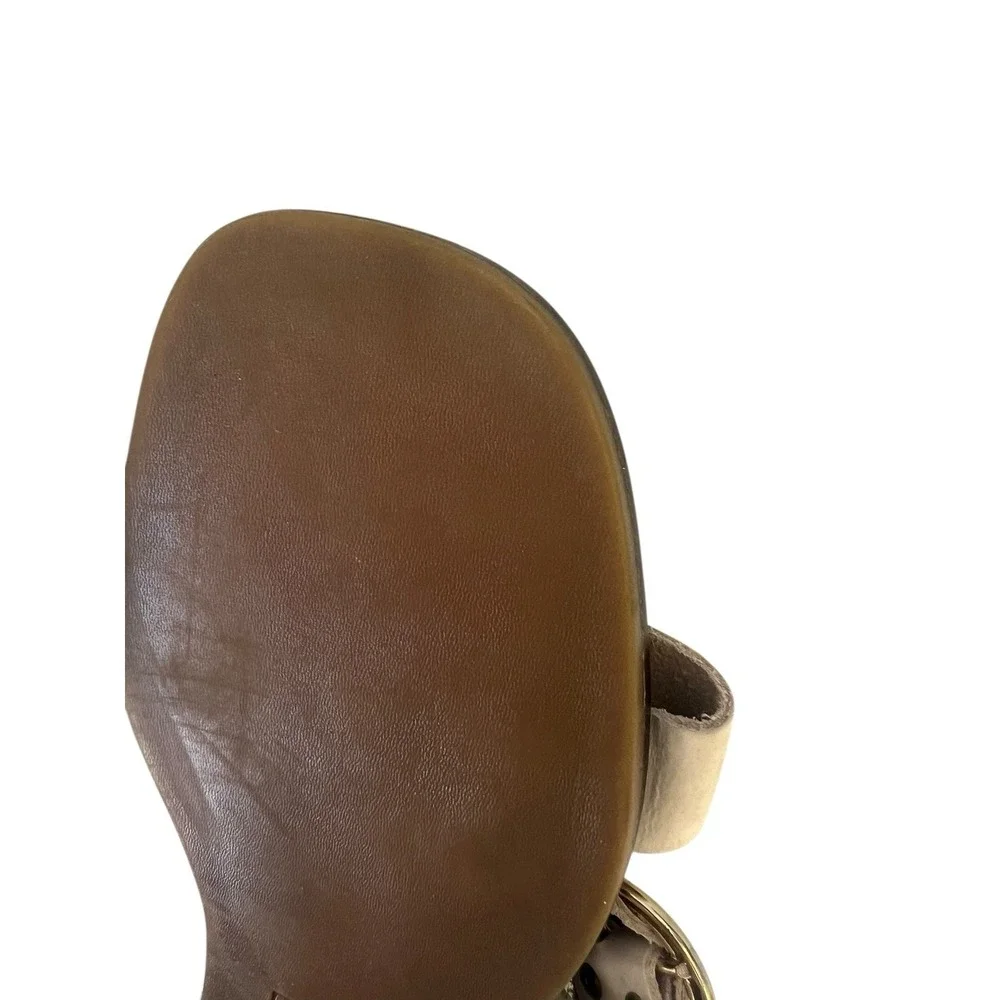 Mila Paoli Ivory Suede Leather Slides Sandals Made‎ in Italy Womens 9